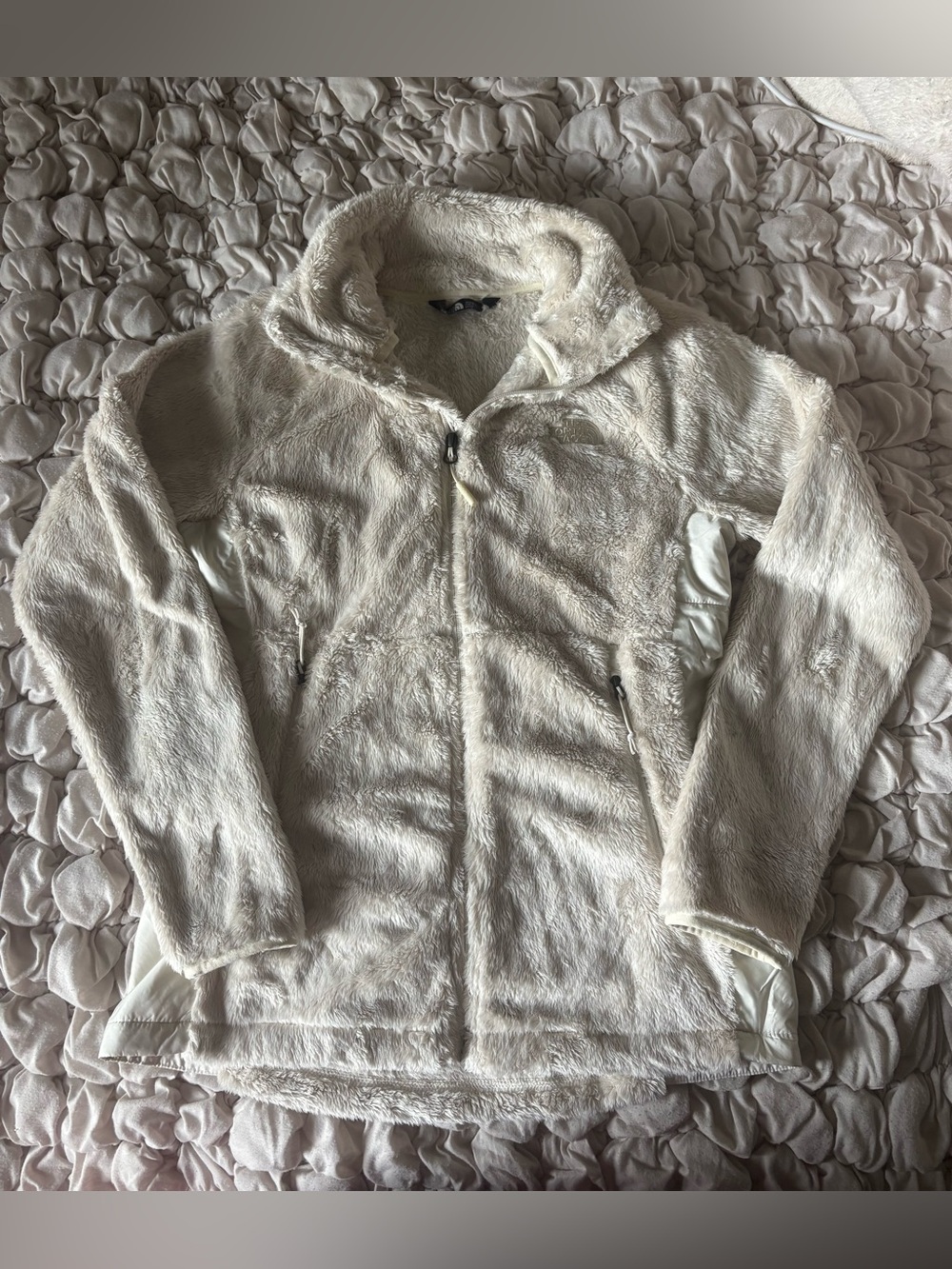 The North Face Cream Plush Fleece Jacket